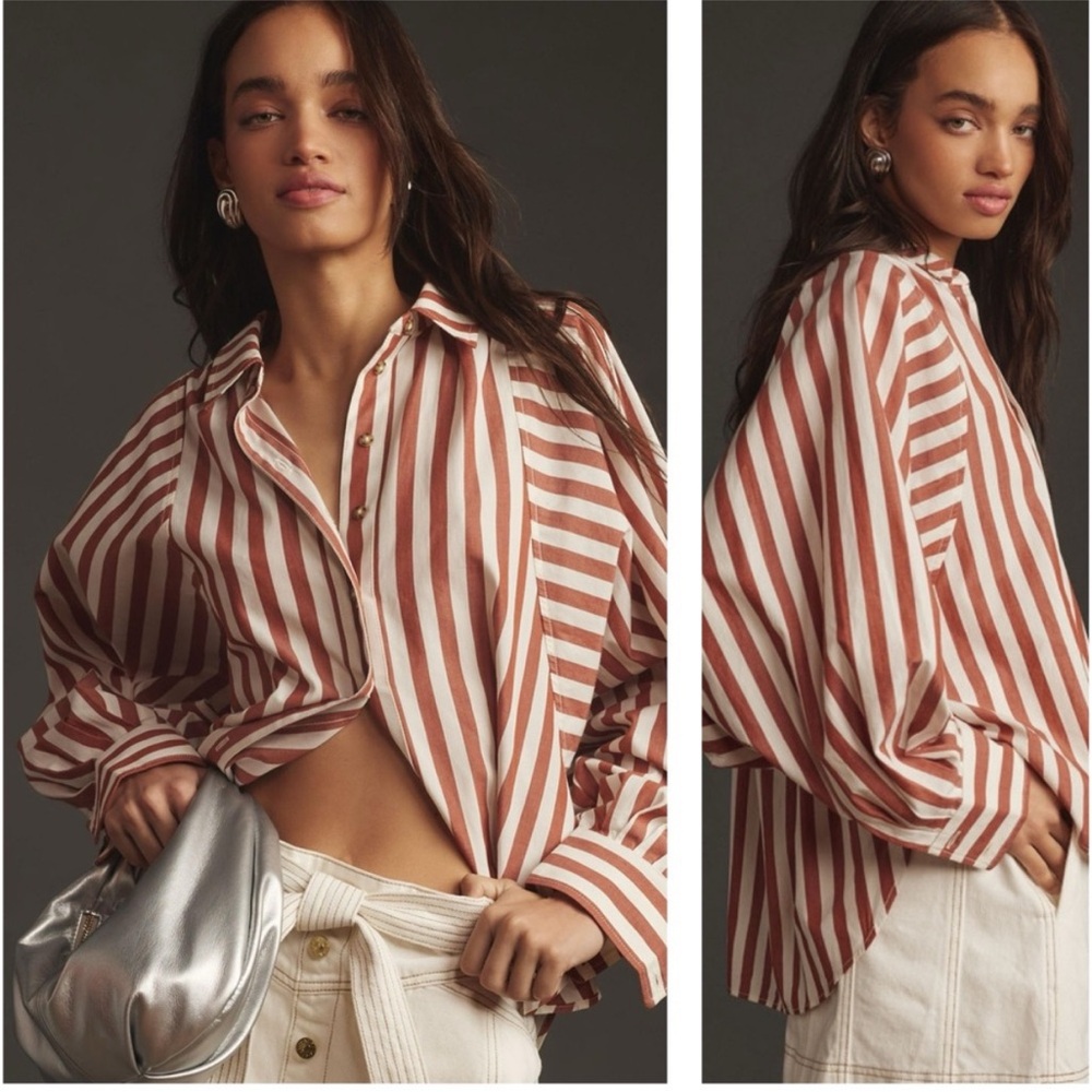 Anthropologie Pilcro The Bailey Boyfriend Batwing shirt - Small